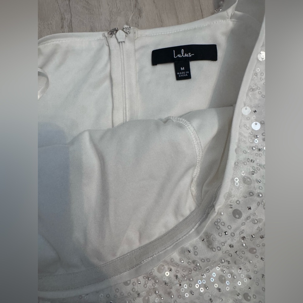 Lulu's White One Shoulder Dress - Picture 7 of 12